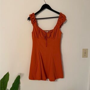 Burnt orange stretchy dress urban outfitters